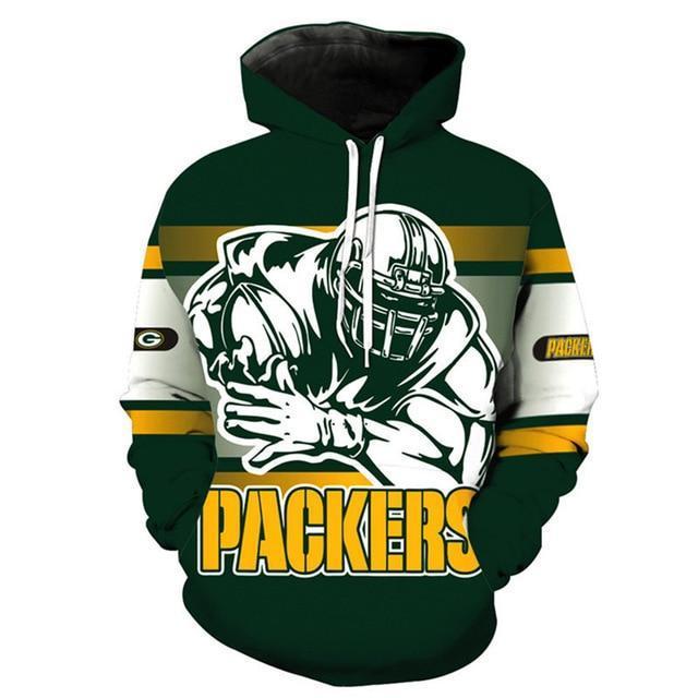 Green Bay Packers 3D Pullover Hoodie
