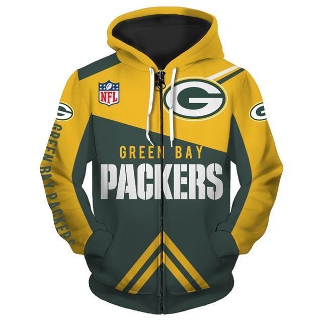 Green Bay Packers 3D Zipper Hoodie Jacket