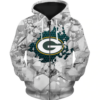 Green Bay Packers Beehives Pattern 3D Zipper Hoodie Jacket