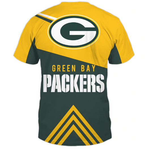 Green Bay Packers Logo With Team Name 3D Printed T-Shirt - Image 2