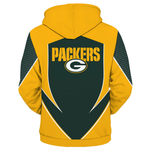 Green Bay Packers Middle Logo 3D Printed Zipper Hoodie Jacket - Image 2