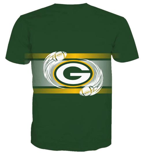 Green Bay Packers Stylized Logo 3D T-Shirt - Image 2