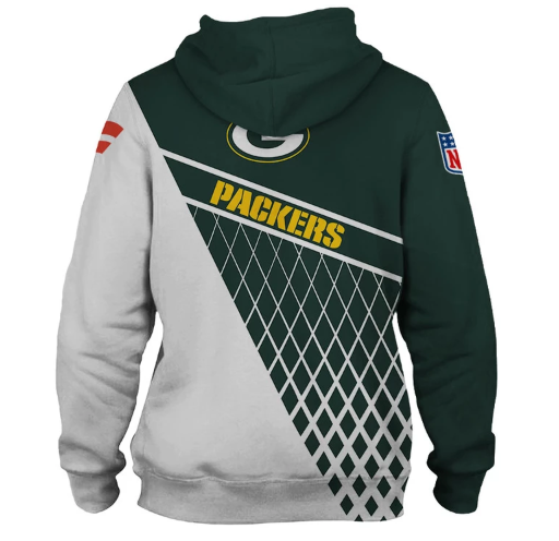 Green Bay Packers Top Logo 3D Zipper Hoodie Jacket - Image 2