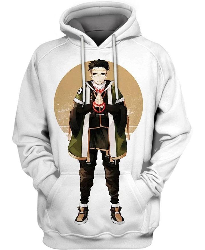 Himejima Gyoumei - Demon Slayer - Kimetsu No Yaiba 3D Pullover Hoodie V2