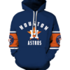 Houston Astros Symbol 3D Printed Pullover Hoodie
