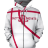 Houston Rockets Simple 3D Printed Zipper Hoodie Jacket