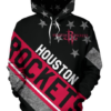 Houston Rockets Stripe With Stars 3D Printed Pullover Hoodie