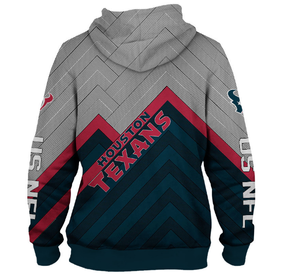 Houston Texans 3D Logo Name Printed Pullover Hoodie - Image 2
