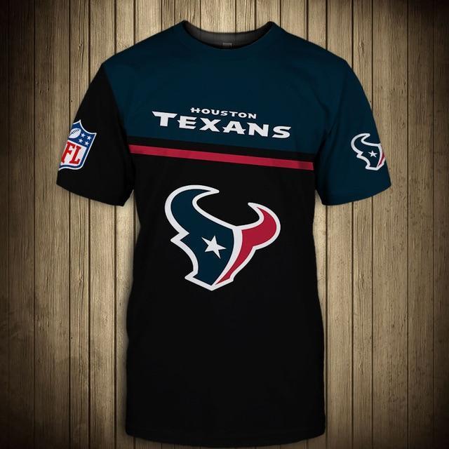 Houston Texans Difference Colors In Two Hands 3D T-Shirt