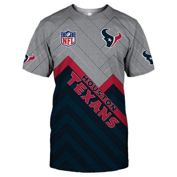 Houston Texans Logo In Chest 3D Printed T-Shirt