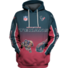 Houston Texans Name In Sleeve 3D Pullover Hoodie