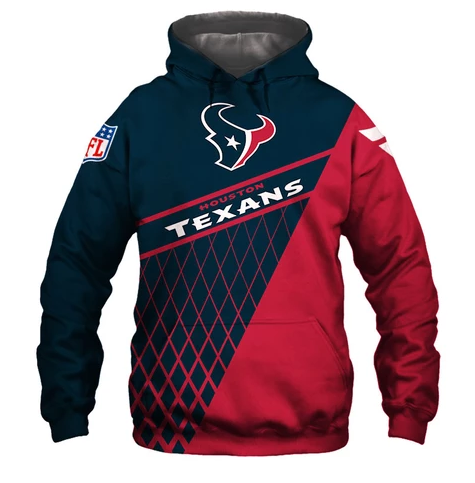 Houston Texans Top Logo 3D Pullover Hoodie