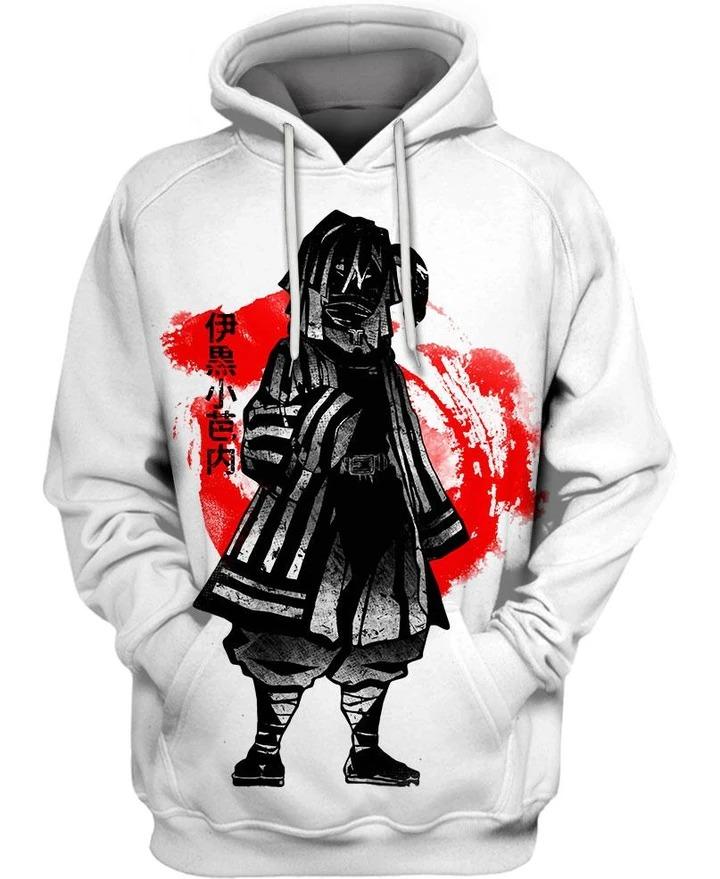 Iguro Obanai - Demon Slayer - Kimetsu No Yaiba 3D Pullover Hoodie V3