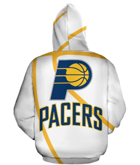 Indiana Pacers Simple 3D Printed Zipper Hoodie Jacket - Image 2