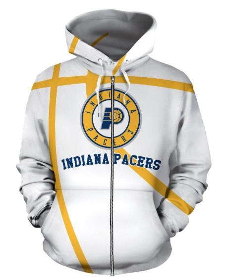 Indiana Pacers Simple 3D Printed Zipper Hoodie Jacket