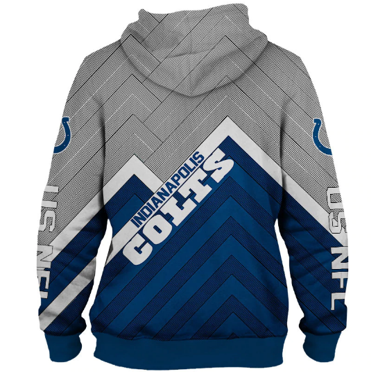 Indianapolis Colts 3D Logo Name Printed Pullover Hoodie - Image 2