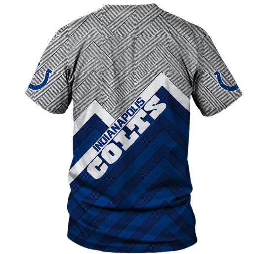 Indianapolis Colts Logo In Chest 3D Printed T-Shirt - Image 2