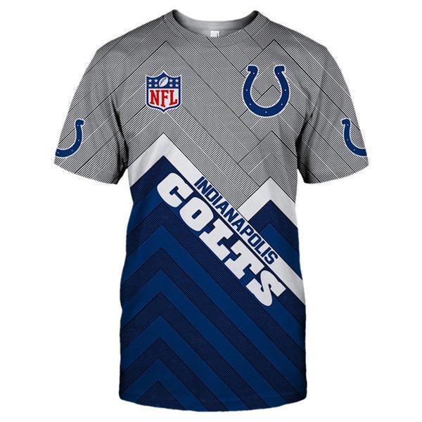 Indianapolis Colts Logo In Chest 3D Printed T-Shirt