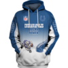Indianapolis Colts Name In Sleeve 3D Pullover Hoodie