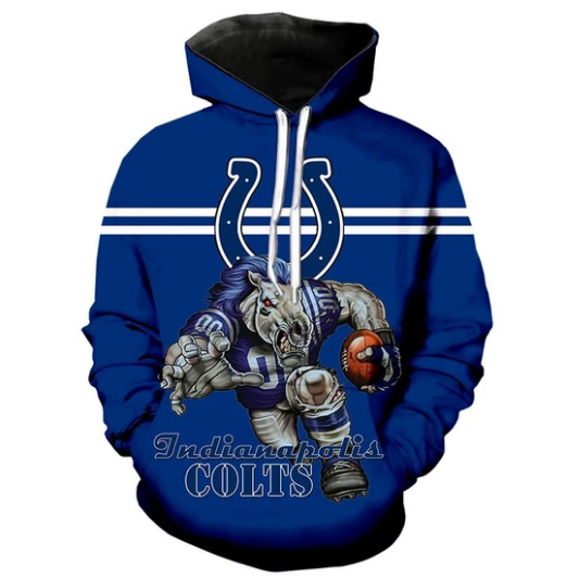 Indianapolis Colts Symbol 3D Printed Pullover Hoodie