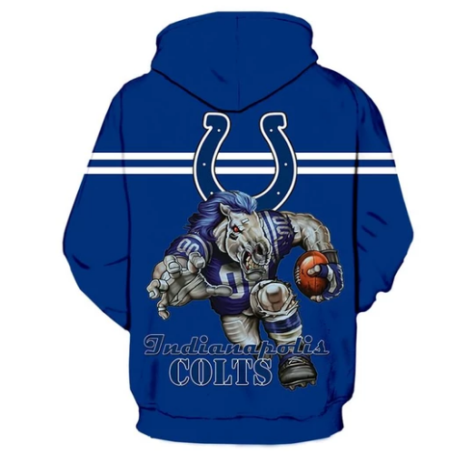 Indianapolis Colts Symbol 3D Printed Pullover Hoodie - Image 2