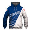 Indianapolis Colts Top Logo 3D Pullover Hoodie