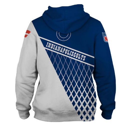 Indianapolis Colts Top Logo 3D Zipper Hoodie Jacket - Image 2