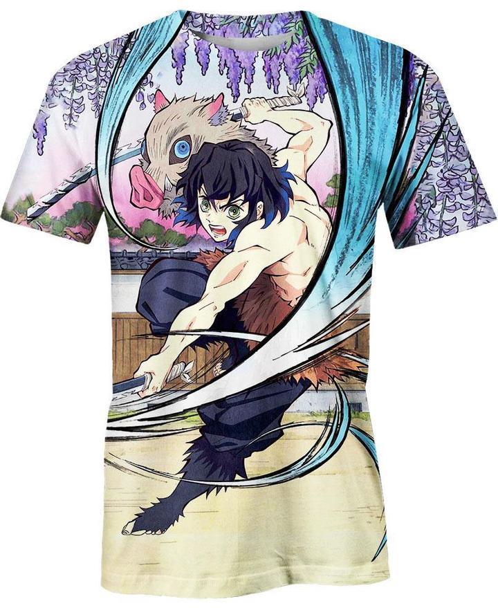 Inosuke Hashibira - Demon Slayer - Kimetsu No Yaiba 3D T-Shirt V3