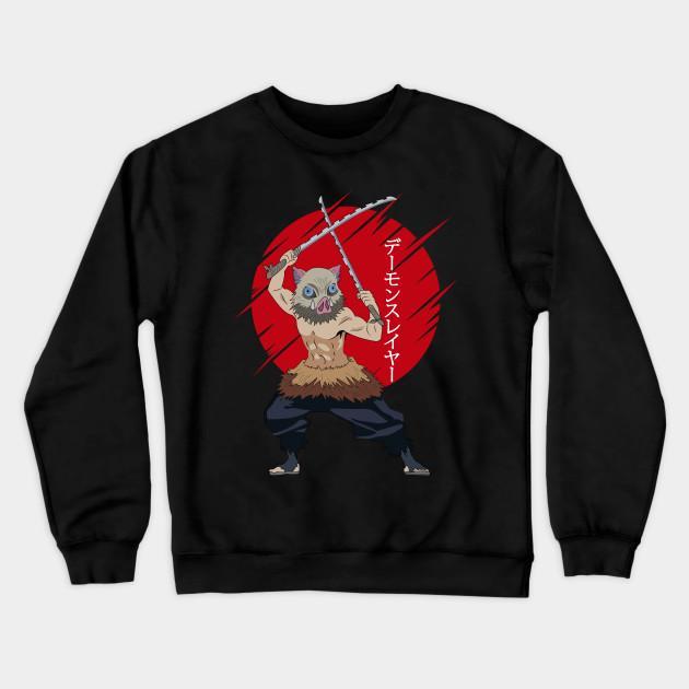 Inosuke Hashibira - Demon Slayer - Kimetsu No Yaiba Pullover Hoodie Sweatshirt V17 - Image 2