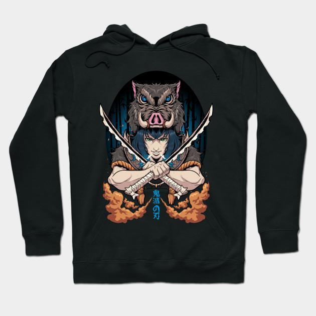 Inosuke Hashibira - Demon Slayer - Kimetsu No Yaiba Pullover Hoodie Sweatshirt V19