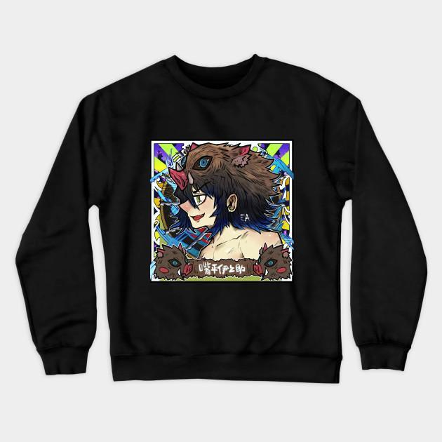 Inosuke Hashibira - Demon Slayer - Kimetsu No Yaiba Pullover Hoodie Sweatshirt V36 - Image 2