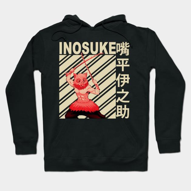 Inosuke Hashibira - Demon Slayer - Kimetsu No Yaiba Pullover Hoodie Sweatshirt V4