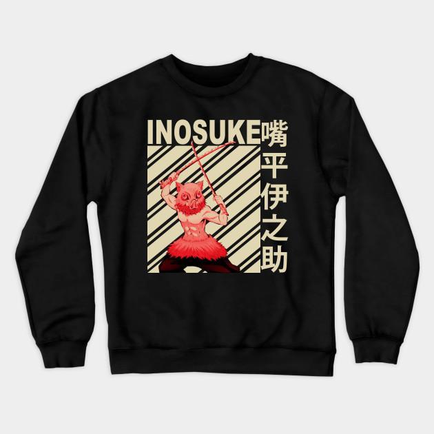 Inosuke Hashibira - Demon Slayer - Kimetsu No Yaiba Pullover Hoodie Sweatshirt V4 - Image 2