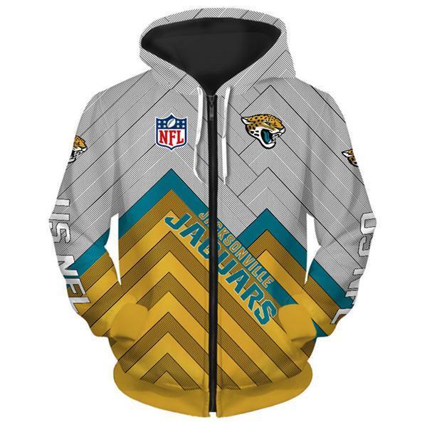 Jacksonville Jaguars 3D Zipper Hoodie Jacket