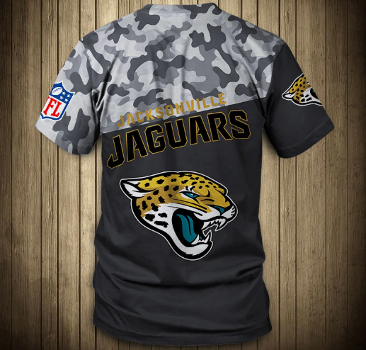 Jacksonville Jaguars Half Camo 3D T-Shirt - Image 2