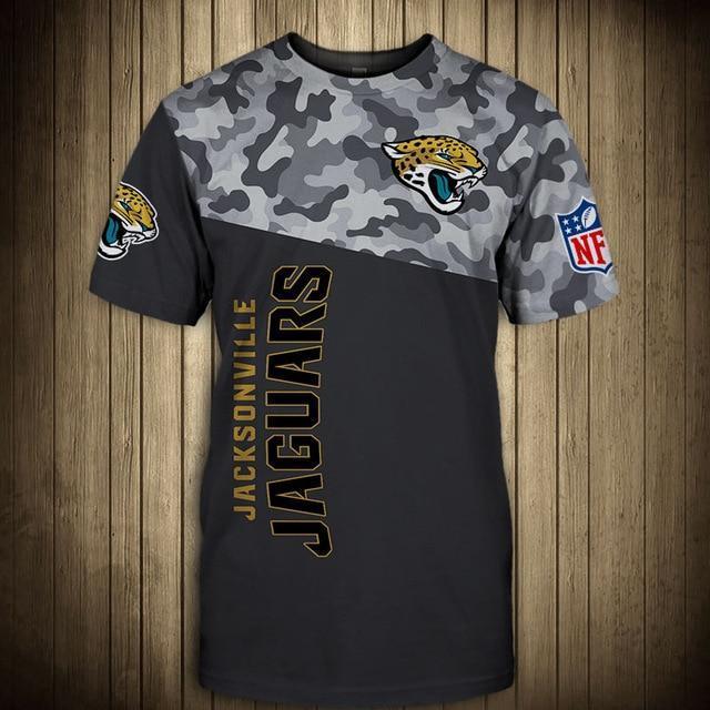 Jacksonville Jaguars Half Camo 3D T-Shirt