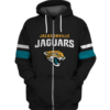 Jacksonville Jaguars Simple Logo 3D Printed Zipper Hoodie Jacket