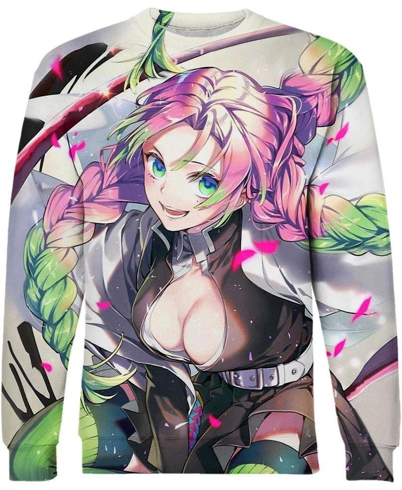 Kanroji Mitsuri - Demon Slayer - Kimetsu No Yaiba 3D Crewneck Sweatshirt V1