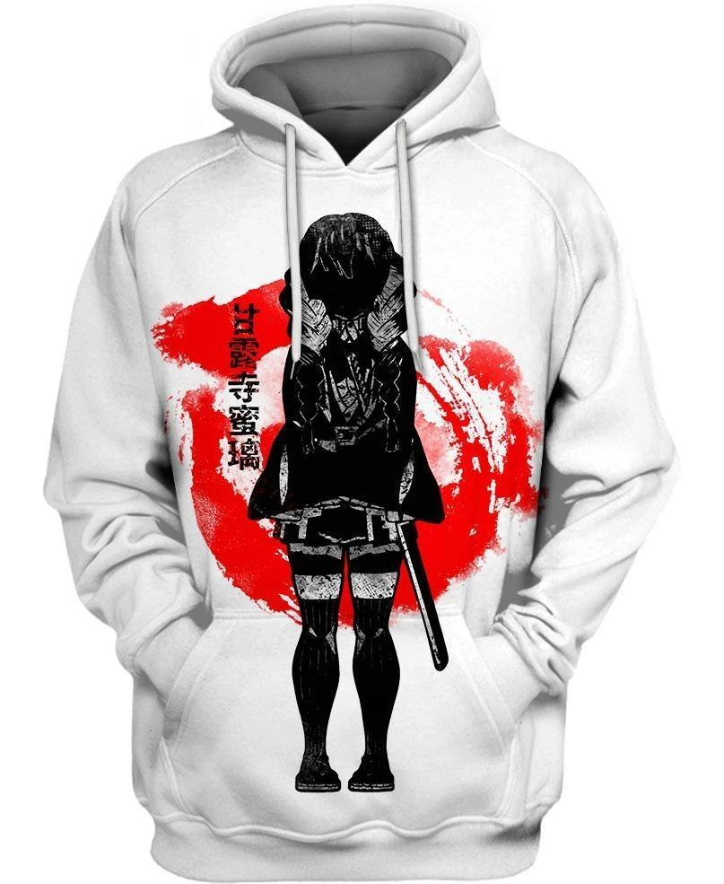 Kanroji Mitsuri - Demon Slayer - Kimetsu No Yaiba 3D Pullover Hoodie V4