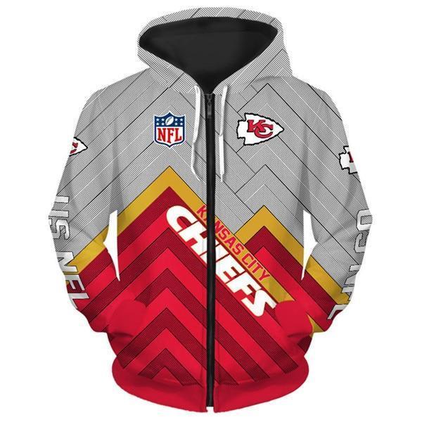Kansas City Chiefs 3D Zipper Hoodie Jacket