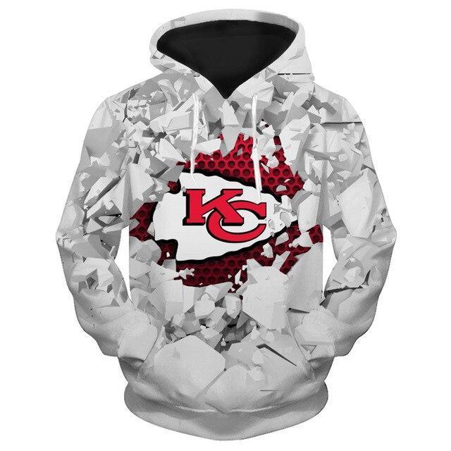 Kansas City Chiefs Beehives Pattern 3D Pullover Hoodie