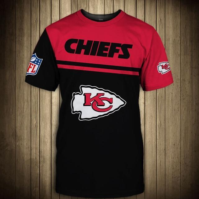 Kansas City Chiefs Difference Colors In Two Hands 3D T-Shirt