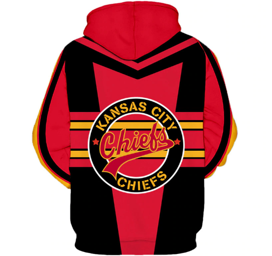 Kansas City Chiefs Logo 3D Printed Pullover Hoodie - Image 2