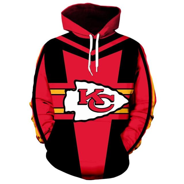 Kansas City Chiefs Logo 3D Printed Pullover Hoodie