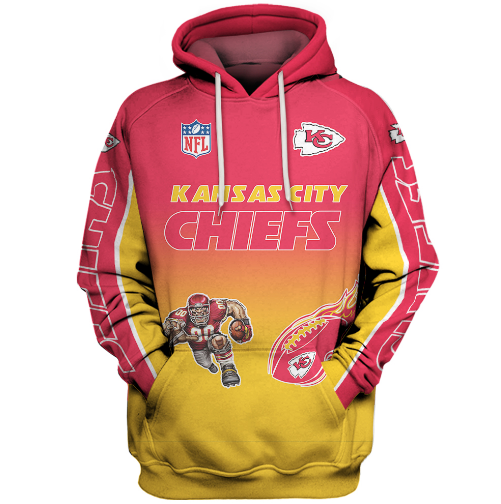 Kansas City Chiefs Name In Sleeve 3D Pullover Hoodie