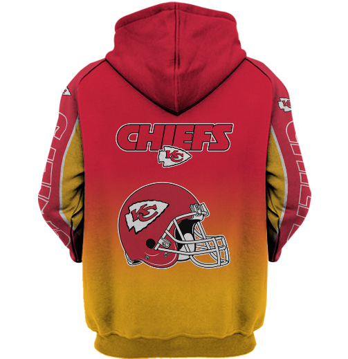 Kansas City Chiefs Name In Sleeve 3D Pullover Hoodie - Image 2