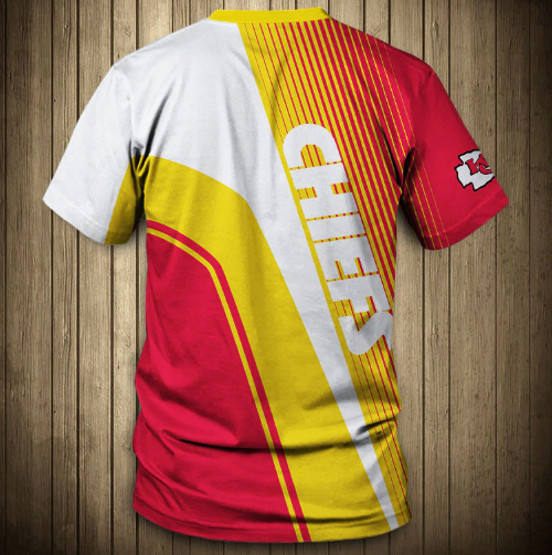 Kansas City Chiefs Stripe 3D T-Shirt - Image 2