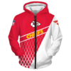 Kansas City Chiefs Top Logo 3D Zipper Hoodie Jacket