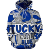 Kentucky Wildcats Stylized Pattern 3D Pullover Hoodie