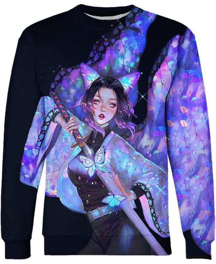 Kochou Shinobu - Demon Slayer - Kimetsu No Yaiba 3D Crewneck Sweatshirt V2